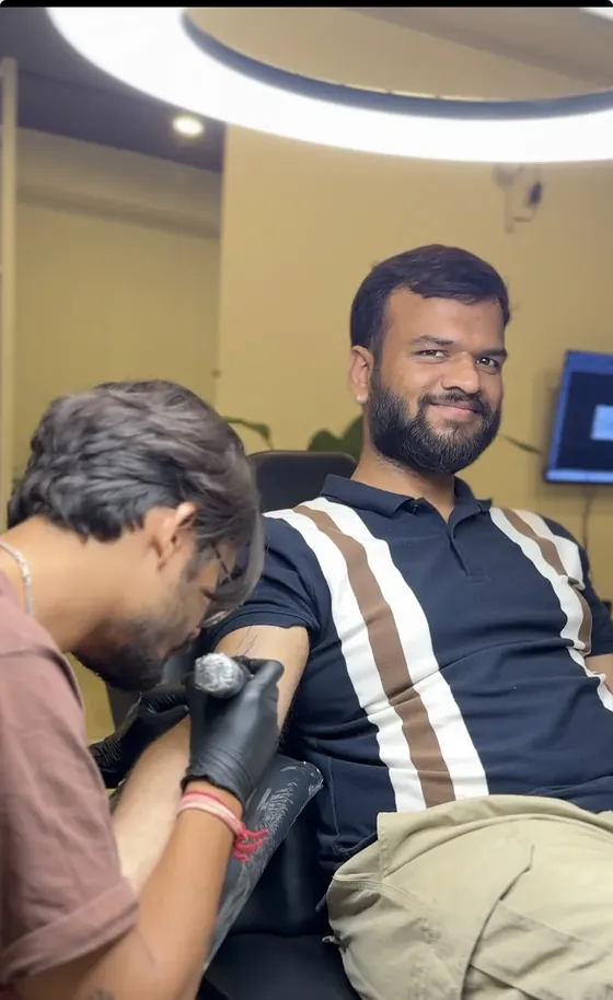 Minimalist aesthetic tattoo crafted at Kala Culture Tattoos Vadodara
